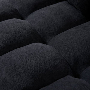 English Elm 71.3" Chenille Sectional Sleeper Sofa with Storage Chaise and Built-in Usb Charging Black W1193S00193