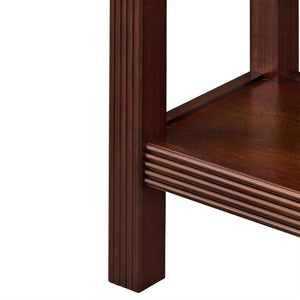 English Elm 52'' Fluted Pine Console Table with 3 Drawers Scalloped Edge Retro Sofa Entryway Espresso W1202P330892