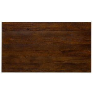 English Elm Farmhouse Rectangular Coffee Table Two Tier Open Shelf Carved Legs Living Room Walnut W1202P426203