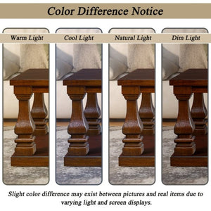 English Elm Farmhouse Rectangular Coffee Table Two Tier Open Shelf Carved Legs Living Room Walnut W1202P426203