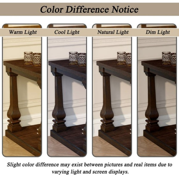 English Elm 24.8 Farmhouse Square End Table Two Tier Carved Legs Distressed Walnut Bedroom Living Room W1202P426221