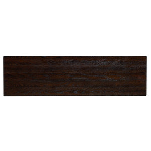 English Elm Farmhouse Console Table 59 Inch Slim Entryway Accent with Carved Legs and Pine Veneer Espresso W1202P426222