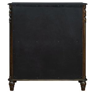 English Elm Farmhouse Four Drawer Chest with Pine Legs Oak Veneer Top Narrow Bedroom Storage Espresso W1202P484711