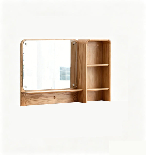English Elm Dresser Solid Oak Natural Grain Compact Storage with Flat Top for Bedroom or Entryway W1283104088