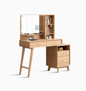 English Elm Solid Oak Two Drawer Nightstand Compact Freestanding Cabinet for Bedroom Living Room W1283104089