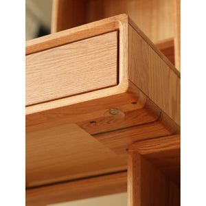English Elm Natural Beech Wood Vanity Stool Compact Seat for Bedroom Dining or Accent Use W1283104095