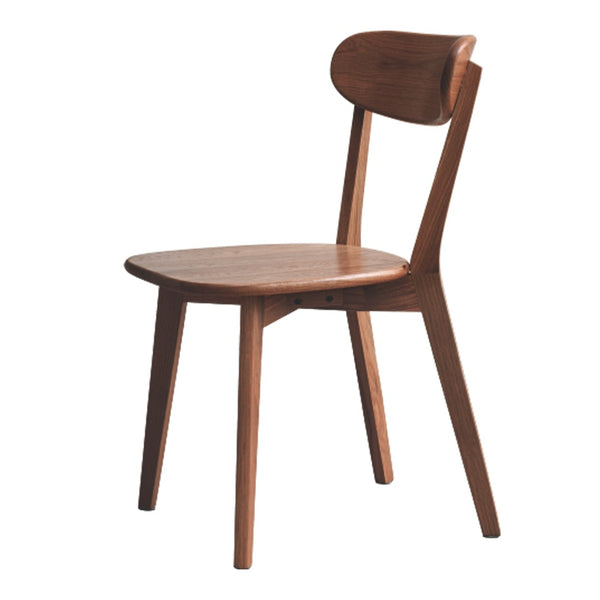 English Elm Dining Chair Solid FAS Oak Mid-Century Modern Ergonomic Curved Back for Home Kitchens W128373056