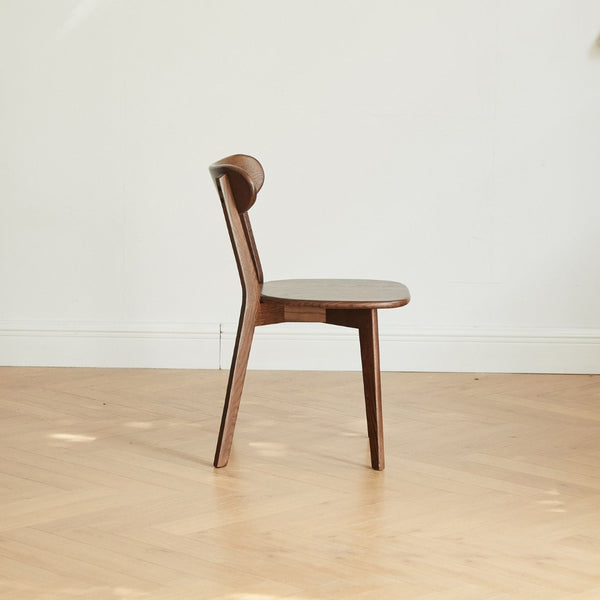 English Elm Dining Chair Solid FAS Oak Mid-Century Modern Ergonomic Curved Back for Home Kitchens W128373056