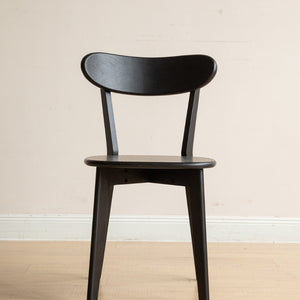 English Elm (set of 2) Solid Oak Dining Chairs Fas Grade Ergonomic Curved Back Modern Farmhouse Black W1283P536048