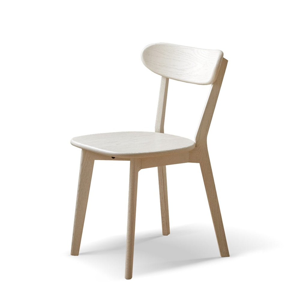 English Elm (set of 2) Solid Oak Dining Chairs Fas Grade Ergonomic Curved Back Modern Farmhouse White W1283P536077