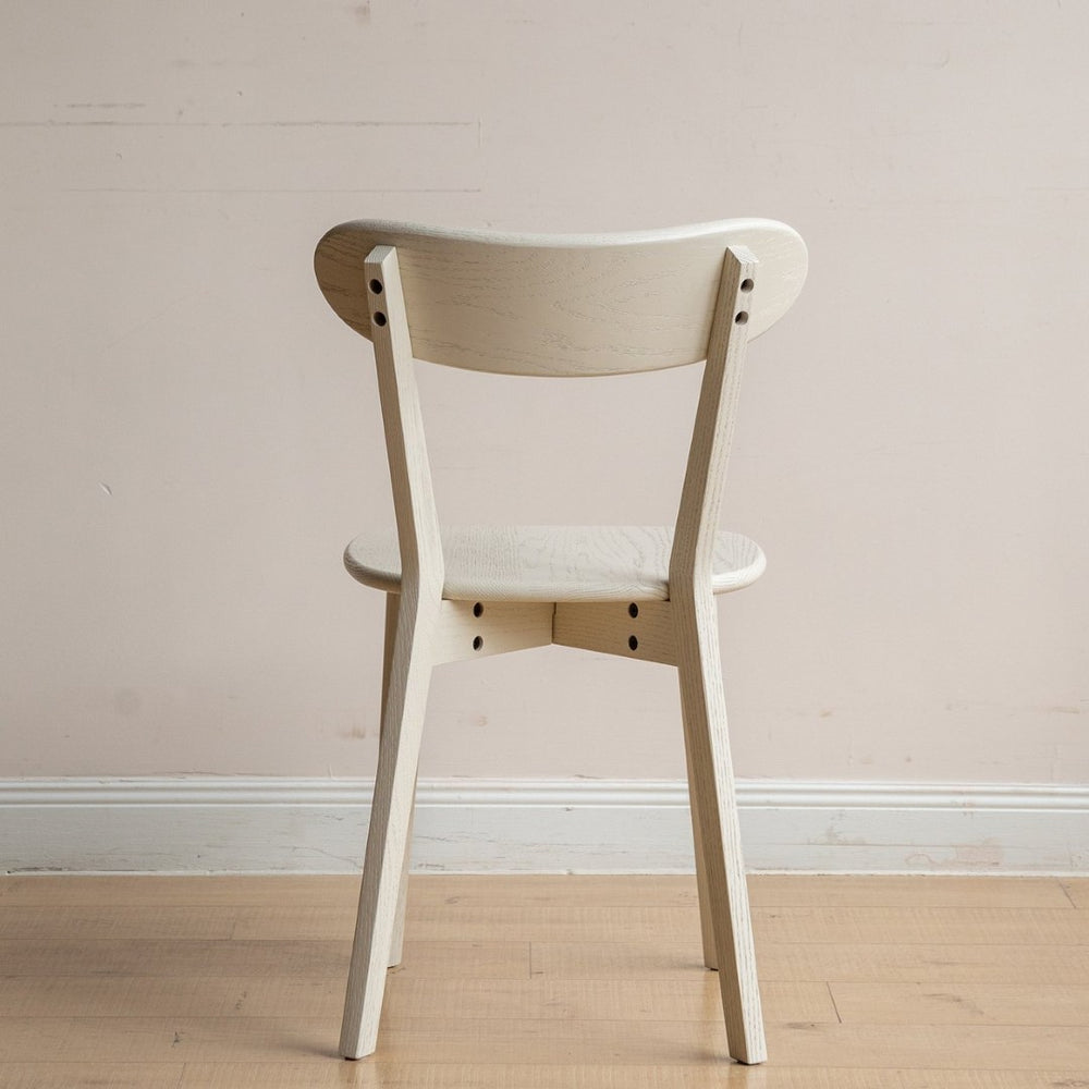 English Elm (set of 2) Solid Oak Dining Chairs Fas Grade Ergonomic Curved Back Modern Farmhouse White W1283P536077