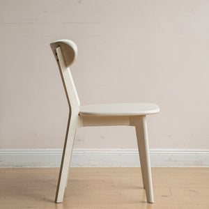 English Elm (set of 2) Solid Oak Dining Chairs Fas Grade Ergonomic Curved Back Modern Farmhouse White W1283P536077
