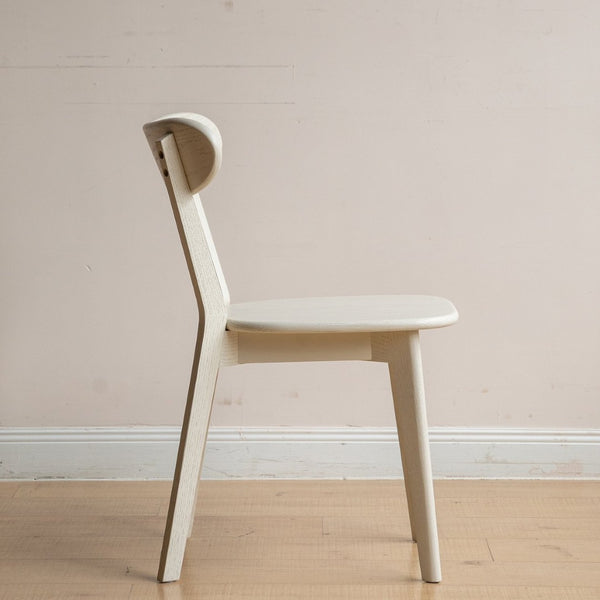English Elm (set of 2) Solid Oak Dining Chairs Fas Grade Ergonomic Curved Back Modern Farmhouse White W1283P536077