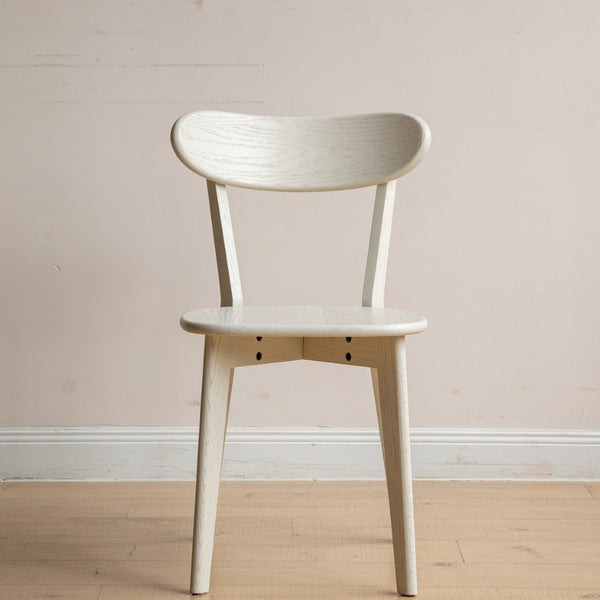 English Elm (set of 2) Solid Oak Dining Chairs Fas Grade Ergonomic Curved Back Modern Farmhouse White W1283P536077
