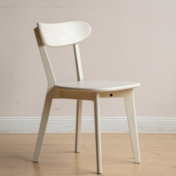 English Elm (set of 2) Solid Oak Dining Chairs Fas Grade Ergonomic Curved Back Modern Farmhouse White W1283P536077