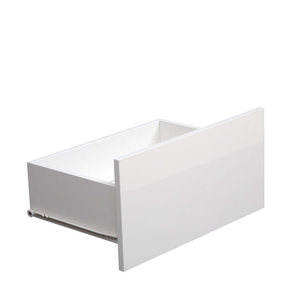 English Elm High Gloss White Tv Console with Led Ambiance Lighting and Concealed Media Storage W1321126651