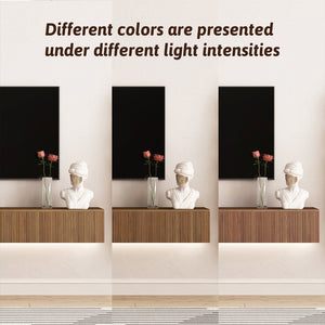 English Elm Floating Wall Mounted Tv Stand with 16 Color Led Lights for Large Screen Living Rooms Brown W1321P477792