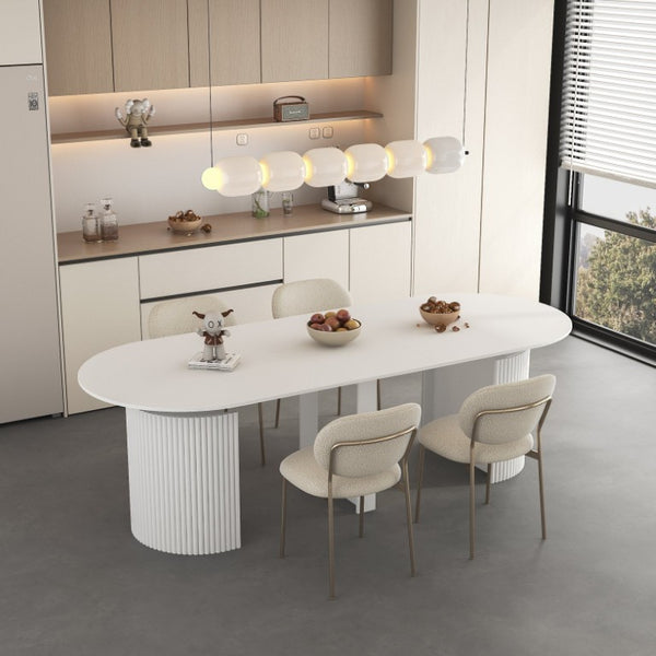 English Elm Extendable Solid Wood Dining Table Seats Ten with Space Saving Console Design W1321S00066