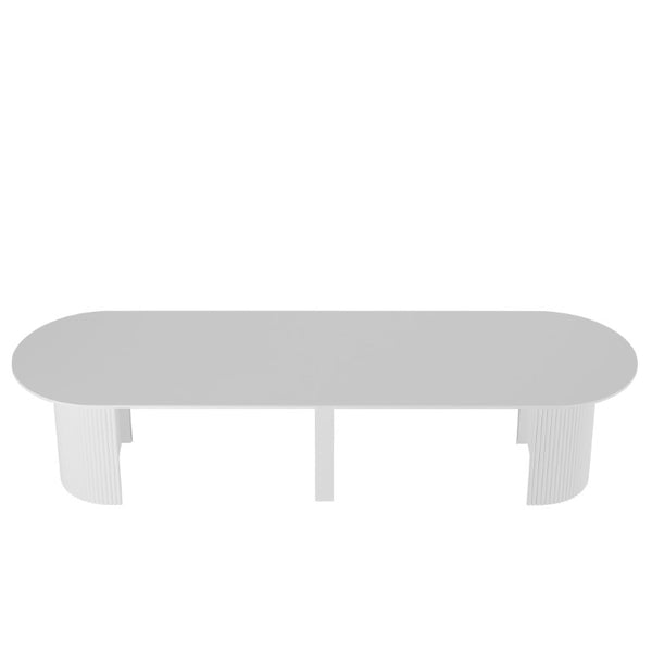 English Elm Extendable Solid Wood Dining Table Seats Ten with Space Saving Console Design W1321S00066