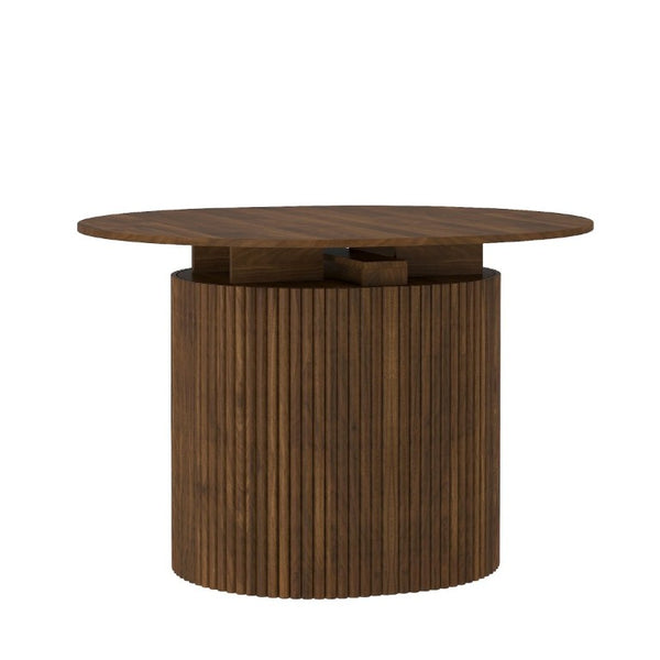 English Elm Extendable Solid Wood Dining Table Seats Ten Foldable Console for Small Spaces W1321S00069