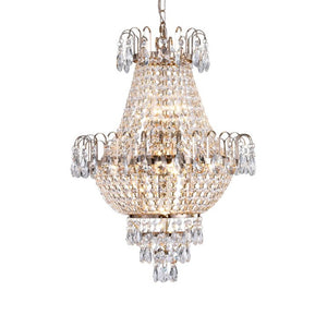 English Elm New K9 Crystal Sphere Tiered Chandelier Gold Frame Foyer Stairwell Statement Light W1340102270