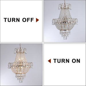English Elm New K9 Crystal Sphere Tiered Chandelier Gold Frame Foyer Stairwell Statement Light W1340102270