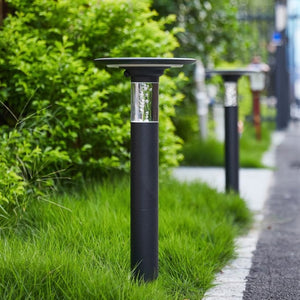 English Elm 22(H 22\(H) Black Solar LED Pathway Stake Light IP65 Waterproof Dusk to Dawn Yard Accent W1340103858