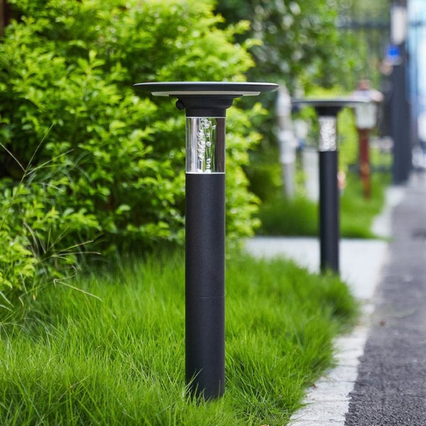 English Elm 22(H 22\(H) Black Solar LED Pathway Stake Light IP65 Waterproof Dusk to Dawn Yard Accent W1340103858