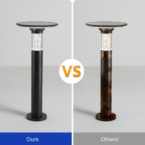 English Elm 22(H 22\(H) Black Solar LED Pathway Stake Light IP65 Waterproof Dusk to Dawn Yard Accent W1340103858