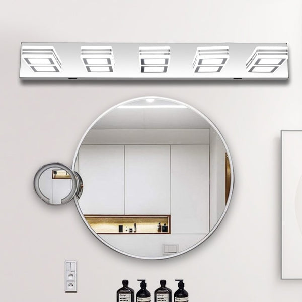 English Elm New 5 Head Chrome Vanity Light Bar 32 Inch LED Bathroom Mirror Fixture Slim W1340103888