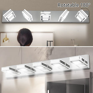English Elm New 5 Head Chrome Vanity Light Bar 32 Inch LED Bathroom Mirror Fixture Slim W1340103888