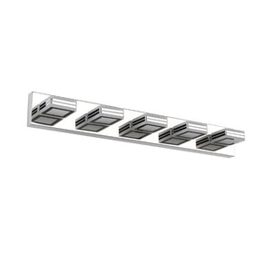 English Elm New 5 Head Chrome Vanity Light Bar 32 Inch LED Bathroom Mirror Fixture Slim W1340103888