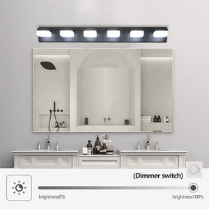 English Elm New Six Globe Frosted LED Vanity Light Matte Black Iron Bath Bar Fixture W1340110609