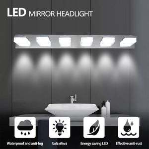 English Elm Same Chrome Six Globe LED Vanity Light Bar Sleek Acrylic Shades for Bathroom Mirrors W1340110610