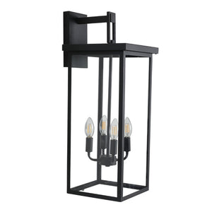 English Elm New Lantern Wall Sconce Iron Frosted Glass Farmhouse Exterior Porch Fixture W1340119951