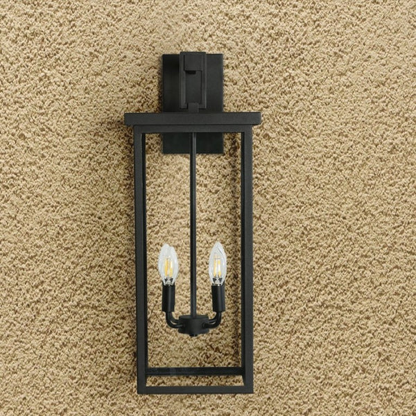 English Elm New Lantern Wall Sconce Iron Frosted Glass Farmhouse Exterior Porch Fixture W1340119951