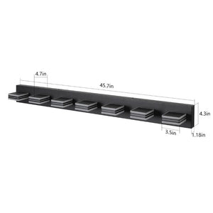 English Elm New Matte Black Seven Head LED Vanity Bar Light for Modern Bathroom Walls W1340142518