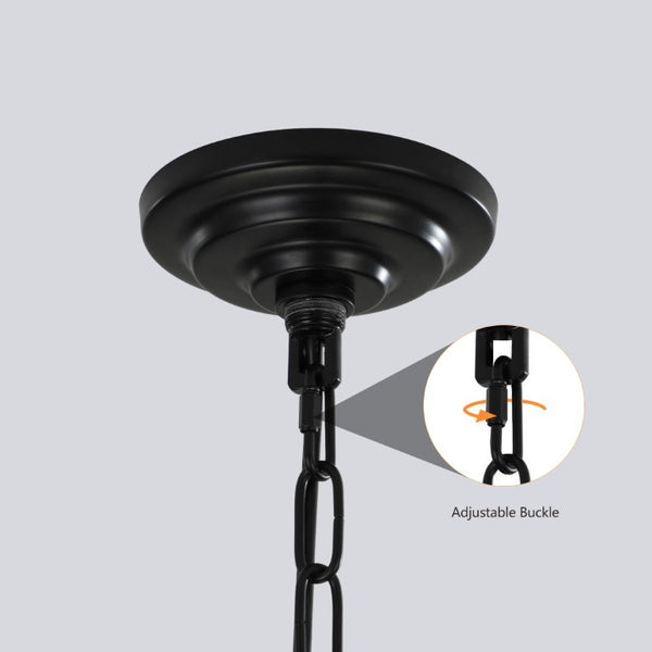 English Elm New Eight Light Matte Black Chandelier with Gold Base for Dining Foyer Kitchen W1340142524