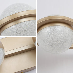 English Elm New Four Globe Vanity Light Champagne Gold Mid Century Modern LED Bathroom Wall Fixture W134067503