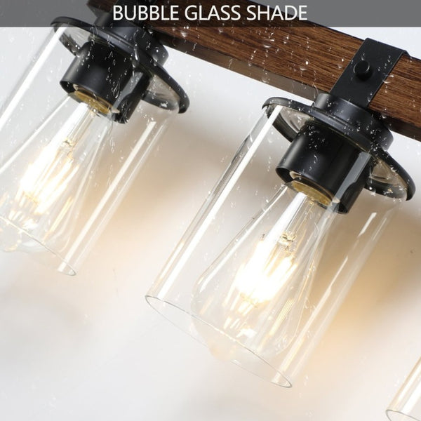 English Elm New Five Light Metal Wood Vanity Bar Fixture Farmhouse Industrial Bathroom Wall W1340P155972