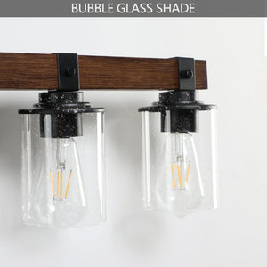 English Elm New Five Light Metal Wood Vanity Bar Fixture Farmhouse Industrial Bathroom Wall W1340P155972