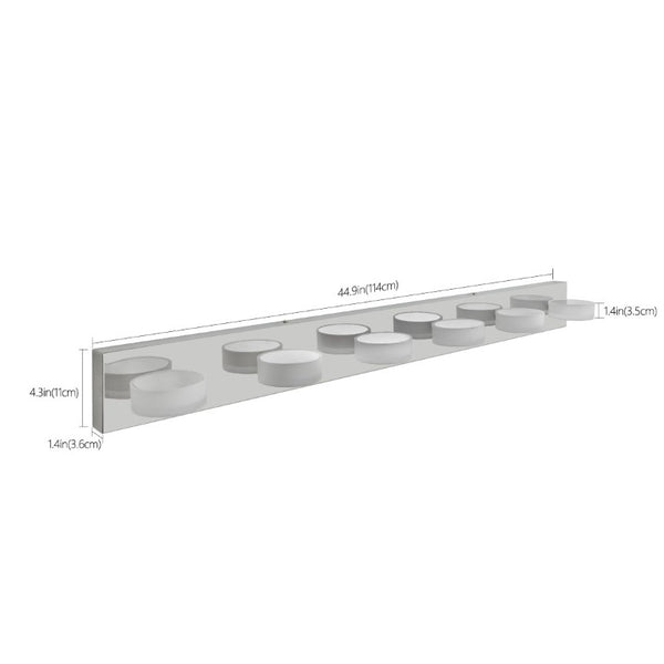 English Elm New Six Light LED Vanity Bar Stainless Steel Frosted Acrylic Bathroom Mirror Wall Fixture Chrome - A W1340P197020