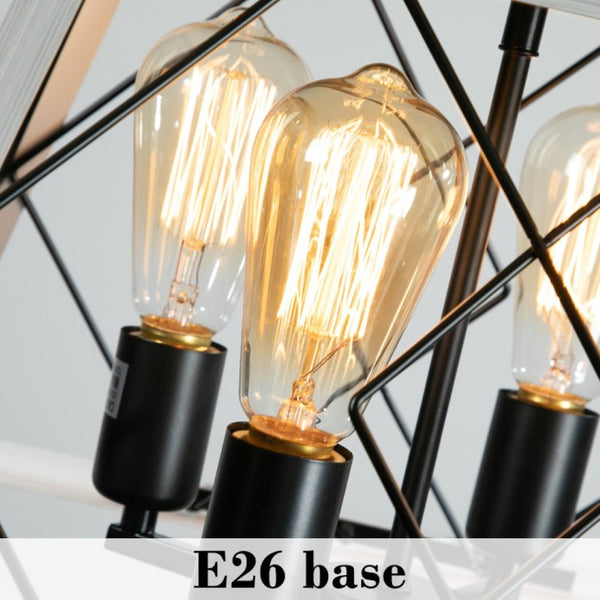 English Elm Same 4-Light Farmhouse Chandelier Iron Cage Rustic Dining Room Pendant Fixture W1340P206640