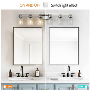 English Elm 37 Inch Six Globe Vanity Light Bar Iron Frame Clear Glass Modern Bathroom Wall Fixture Brushed Nickel W1340P206687