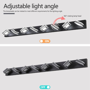 English Elm 52 Inch Matte Black LED Vanity Light Eight Globe Acrylic Shades Dimmable Bathroom Wall Fixture W1340P206804