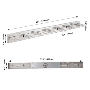 English Elm Modern Chrome Seven Head LED Vanity Light Bar for Bathroom Mirror Illumination W1340P248803