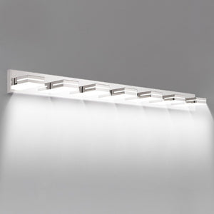 English Elm Modern Chrome Seven Head LED Vanity Light Bar for Bathroom Mirror Illumination W1340P248803