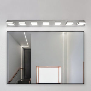 English Elm Modern Chrome Seven Head LED Vanity Light Bar for Bathroom Mirror Illumination W1340P248803