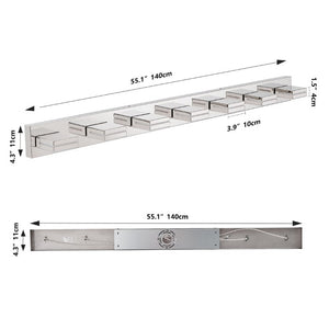 English Elm Modern Chrome Seven Head LED Vanity Light Bar for Bathroom Mirror Illumination W1340P248803