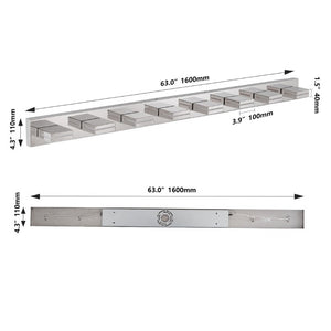 English Elm Modern Chrome Eight Head LED Vanity Bar Light for Bathroom Mirror Illumination W1340P248804